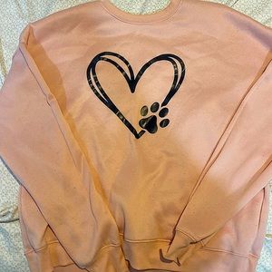Heart paw sweatshirt, bought from SHEIN.